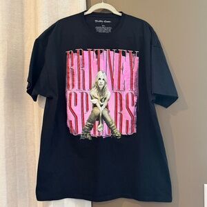 Britney Spears Graphic Short Sleeve T-shirt Black & Pink, Size XXL